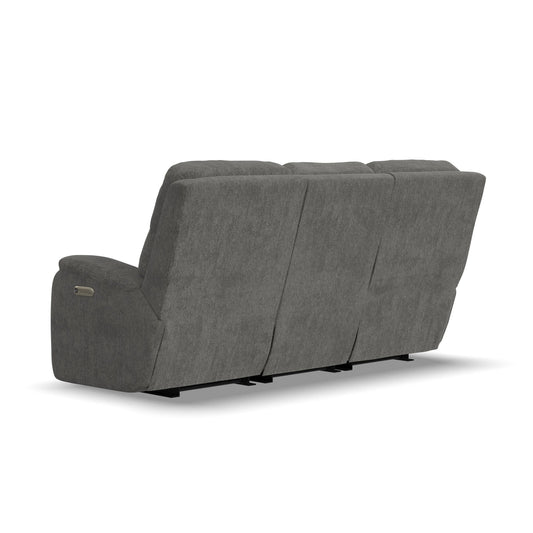 Penn - Transitional Fabric Power Reclining Sofa With Power Headrests & Lumbar