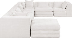 Stellar - 7 Piece Chenille Fabric Upholstered Modular Sectional