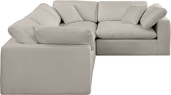 Comfy - 4 Piece Linen Fabric Modular Sectional