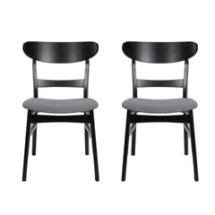 Modern Dining Chair With Upholstered Seat And Wood Frame