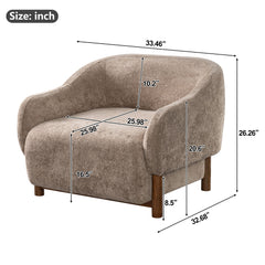 Modern Accent Chair With Recessed Arms And Tight Back