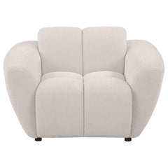 Destino - Chenille Upholstered Splayed Arm Accent Chair - Greige