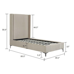 Promenade - Bed With Upholstered Headboard And Slats