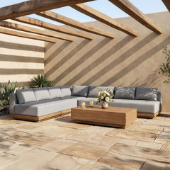 Solace - Olefin Performance Fabric 4 Piece Outdoor Patio Modular Sectional