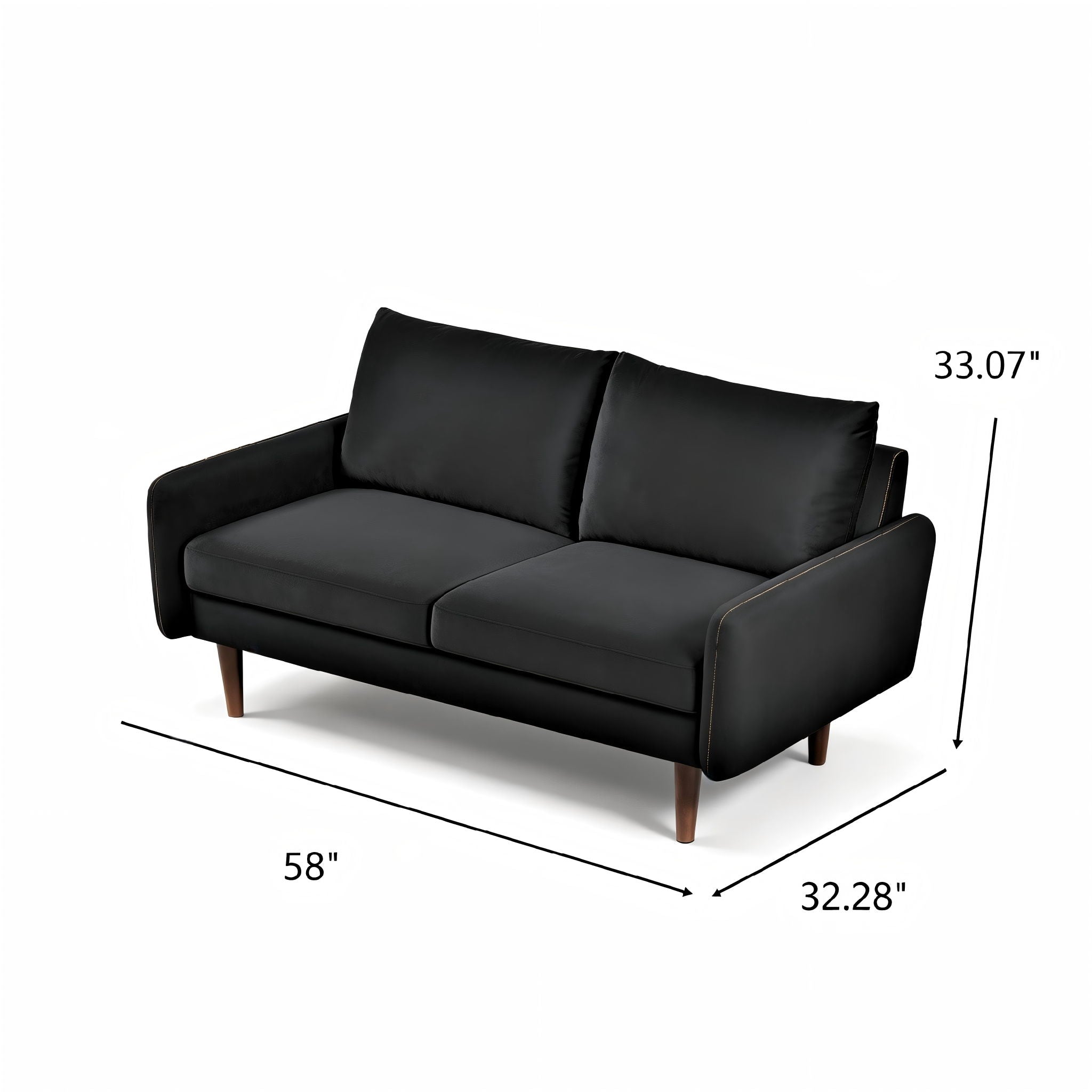 Kent - Loveseat, 2 Seater Sofa For Compact Living Spaces