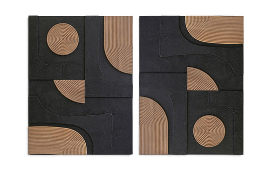 Element - Mango Wood 2 Piece Wall Art