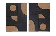 Element - Mango Wood 2 Piece Wall Art