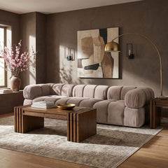 Orin - Velvet Performance Fabric Upholstered 3 Piece Modular Sofa