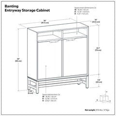 Banting - Entryway Storage Cabinet - Walnut Brown