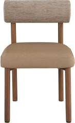 Paramo - Chenille Fabric and Vegan Leather Upholstered Dining Chair