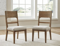 Cabalynn - Dining Uph Side Chair (Set of 2) - Oatmeal / Light Brown