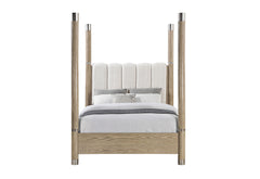 Santo - Queen Poster Bed - Light Brown