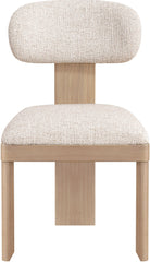 Timbra - Linen Textured Fabric Upholstered Dining Chair (Set of 2) - Natural Base