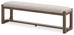 Cabalynn - Large Uph Dining Room Bench - Oatmeal / Light Brown