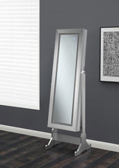 Moore - Cheval Mirror With Jewelry Storage - Silver