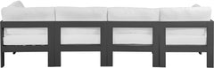 Nizuc - Outdoor Patio 4 Seat Modular Sofa With Gray Frame
