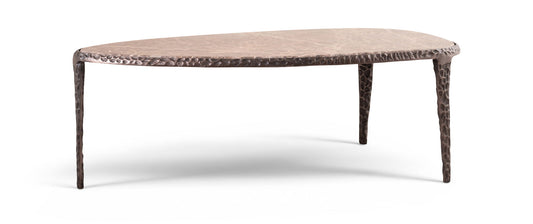 Gild - Aluminum Base And Genuine Marble Top Table - Bronze Finish