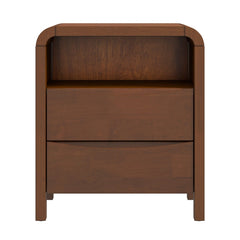 Lionel - Mid-Century Modern Nightstand 2 Drawer - Brown