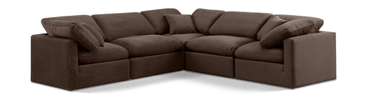 Indulge - Velvet 5 Piece Modular Corner Sectional