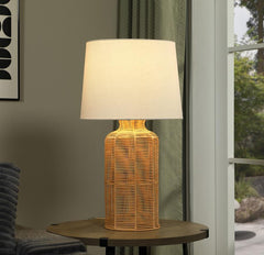 Nairobi - Empire Shade Handwoven Rattan Table Lamp - Natural