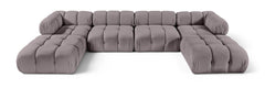 Orin - Velvet 6 Piece Modular Double Chaise Sectional
