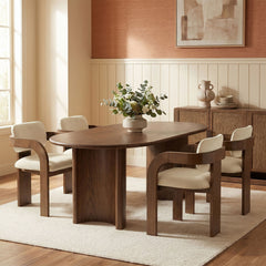 Cedra - Velvet Performance Fabric Upholstered Dining Chair (Set of 2) - Brown Frame
