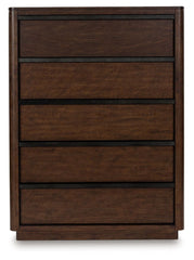 Dilenno - Dark Brown - Five Drawer Chest