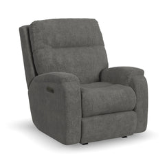 Penn - Transitional Fabric Power Rocking Recliner With Power Headrest & Lumbar