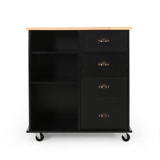 Yohaan - Contemporary Kitchen Cart With Wheels