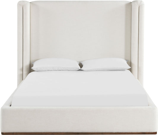 Solange - Linen Textured Fabric Upholstered Bed