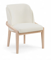 Navo - Vegan Leather Upholstered Dining Chair - Cream