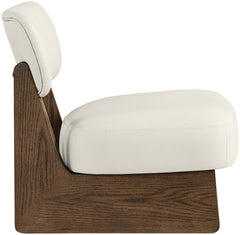 Vetra - Vegan Leather Upholstered Accent Chair With Brown Base