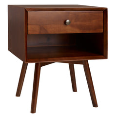 Mid Century Modern Single Drawer Nightstand