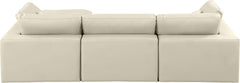 Comfy - 4 Piece Faux Leather Modular Sectional With Chaise