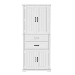 Elegant Multi Functional Storage Cabinet With Slide Rail Drawers, Adjustable Shelves