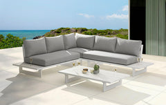 Maldives - Water Resistant Outdoor Patio Sectional With White Frame