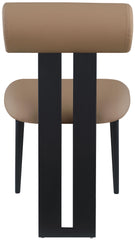 Dario - Faux Leather Dining Chair With Black Frame (Set of 2)