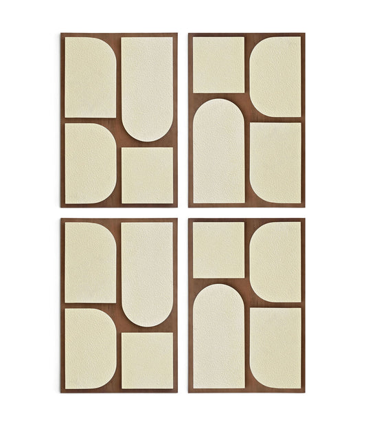 Icon - Mango Wood 4 Piece Wall Art