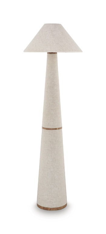 Dellridge - Metal Floor Lamp - Light Beige