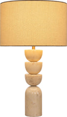 Opus - Linen Textured Fabric And Brass Table Lamp