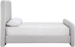 Fira - Linen Textured Fabric Upholstered Bed