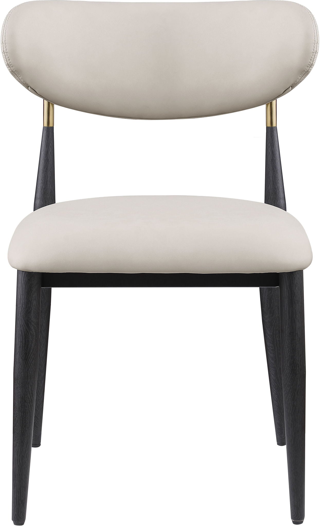 Ronda - Vegan Leather Upholstered Dining Side Chair - Black Legs