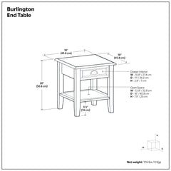 Burlington - End Table - Mahogany Brown