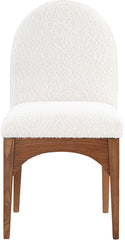 Waldorf - Boucle Dining Side Chair With Brown Legs