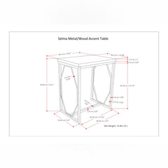 Selma - Handcrafted Metal And Wood Accent Table
