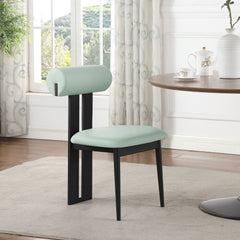 Dario - Faux Leather Dining Chair With Black Frame (Set of 2)