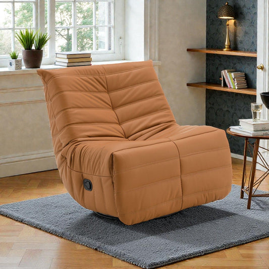 Glider Recliner With Swivel - Orange
