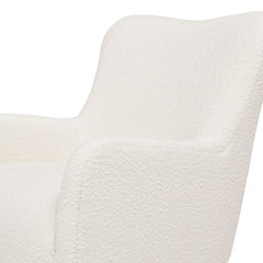 Nimbus - Curved Accent Chair - Ivory White