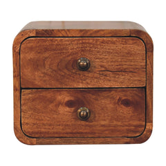 Curved Wall Mounted Bedside Nightstand