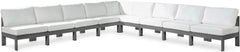 Nizuc - Outdoor Patio 9 Piece Modular Sectional With Gray Frame